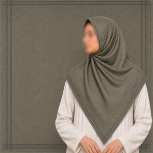 Foulard carré en voile jacquard uni Wafa, design encadré, toucher doux comme du coton, respectueux de la peau, toutes saisons, 110x110 cm - Product Image 5