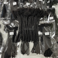 KAMA Extensions de dreadlocks instantanées entièrement faites à la main en cheveux humains, style traditionnel, en vrac pour garçons/filles/enfants