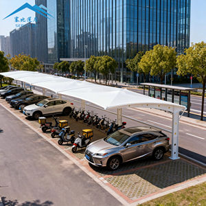 ที่บังแดดรถสองชั้นแบบเดี่ยวทำจากเหล็กโครงสร้างเหล็กขนาดใหญ่ใช้สำหรับจอดรถกันน้ำได้ - Product Image 4