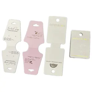 cheap custom colorful paper cardboard for jewelry display necklace cards cute design earring card