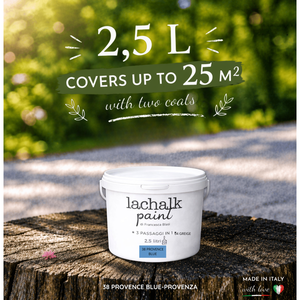 38 PROVENCE BLUE 25 lt LaChalk the evolution of <b>chalk</b> paint Where <b>chalk</b> meets resin: Hybrid <b>Chalk</b> Resin Paint made in Italy - Product Image 2