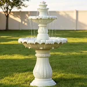 <span class=keywords><strong>Fontaine</strong></span> d'eau de jardin en résine européenne, <span class=keywords><strong>fontaine</strong></span> cascade blanche d'extérieur, sculpture pour jardin de villa, entrée d'hôtel - Product Image 4