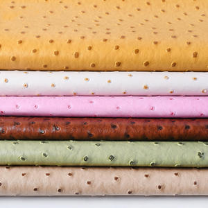 กันน้ำ1.24มม. หนาหนังนกกระจอกเทศสีสันสดใสหนังสำหรับกระเป๋ารองเท้ากระเป๋าถือเสื้อผ้า - Product Image 2