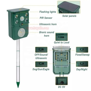 Répulsif <span class=keywords><strong>Solaire</strong></span> Ultrasonique pour Animaux de Jardin Extérieur avec Lumières LED Clignotantes - Chasseurs de Cerfs et Chiens - Product Image 3
