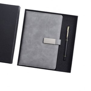Wholesale High Quality Manufacturer <b>A5</b> Soft Leather <b>Notebook</b> With Pen for Man Custom Logo Business <b>Notebook</b> and Pen Gift Set - Product Image 5