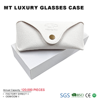 Estuche Rígido de Lujo para Gafas de Sol, en Cuero PU Negro, con Paño de Limpieza, Caja y Bolsa para Gafas de Sol