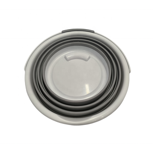 Cubo portátil plegable para <span class=keywords><strong>turismo</strong></span> al aire libre, lavabo de plástico para lavado de coches y camping en silicona redonda, duradero y plegable - Product Image 2