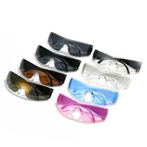 Popular Vintage Y2k Style Sunglasses Uv Protection Sun Glasses Women One Piece Star Shape Plastic Y2k Sunglasses