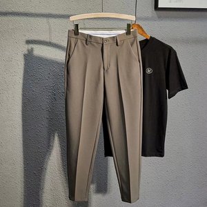 <span class=keywords><strong>Pantaloni</strong></span> da <span class=keywords><strong>Uomo</strong></span> Slim Business Casual in Tela Elasticizzata, Eleganti e Morbidi, Taglie Forti, Colore Tinta Unita, Modello Diritto - Product Image 3