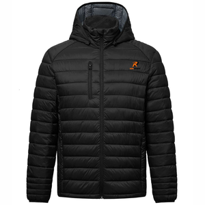 hooded zipper puffer jackets for men's breathable new design outdoor fit Factory price puffer jackets long sleeves - Product Image 4