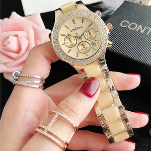 <span class=keywords><strong>Montre</strong></span> Femme CONTENA : <span class=keywords><strong>Montre</strong></span>-bracelet à Quartz <span class=keywords><strong>en</strong></span> <span class=keywords><strong>Or</strong></span> Rose avec Cristaux, Bracelet Tendance - Product Image 2