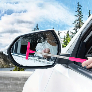 Boquan Car Rearview Mirror Wiper Telescopic Stainless Steel Glass Cleaning <b>Brush</b> For Vehicle <b>Window</b> Maintenance - Product Image 1