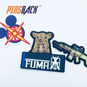 PINSBACK custom 3D לתפור על רך מושק custom דגל עגול סיליקון וו לולאה גומי תג תיקון עבור בגדים - Product Image 5