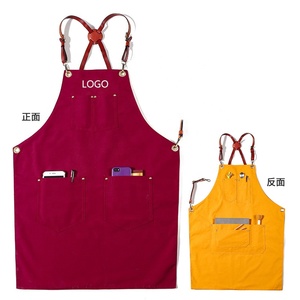 Tạp Dề Làm Việc Thiết Kế Làm Vườn Hoa Tạp Dề Hai Mặt Màu Tạp Dề Làm Việc Thợ Cắt Tóc Tranh Cà Phê Vải Bố Tùy Chỉnh - Product Image 5