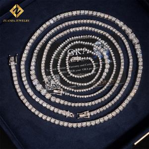 Collier Tennis en Moissanite de Haute Qualité, Taille Graduelle, Argent Sterling 925, Chaîne Tennis en Diamant Moissanite - Product Image 3