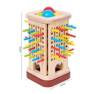 Jeu <span class=keywords><strong>de</strong></span> tirage <span class=keywords><strong>en</strong></span> bois trois-<span class=keywords><strong>en</strong></span>-un pour l'éducation précoce, reconnaissance des couleurs, développement <span class=keywords><strong>de</strong></span> l'intelligence, jeu <span class=keywords><strong>de</strong></span> table parent-enfant - Product Image 2