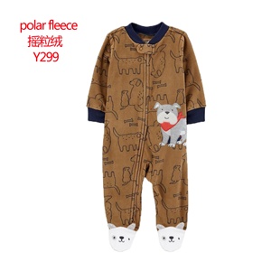 Mono de Forro <span class=keywords><strong>Polar</strong></span> con <span class=keywords><strong>Cremallera</strong></span> y Diseño de Dibujos Animados para Bebés Recién Nacidos, Ropa de Invierno Cálida con Pies - Product Image 5