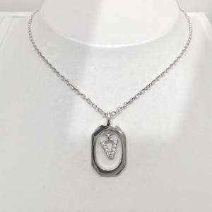 Precio al por mayor, collar sencillo de plata de ley 925, collar con colgante de letra grabada para mujer, chapado en oro, diseño de diseñador de moda. - Product Image 2