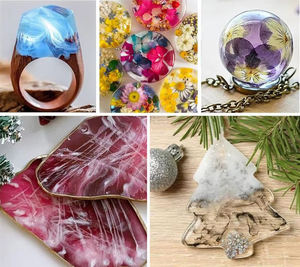 שרף אפוקסי קריסטל ברור לא צהוב בועה תערובת קלה 1:1 הליהוק ציפוי עבור תכשיטים diy עושה אמנות resina אמנות צלולים - Product Image 6