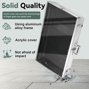 Étagère flottante moderne en aluminium poli, anti-rouille, lavable, avec système de verrouillage, pour cartes de collection, personnalisable, directement de l'usine FX - Product Image 2