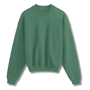 Custom Oversized Crewneck Women's Vintage French Terry Hoodie Long Length Fleece Cotton Casual Winter <b>3D</b> Embroidered Front - Product Image 1