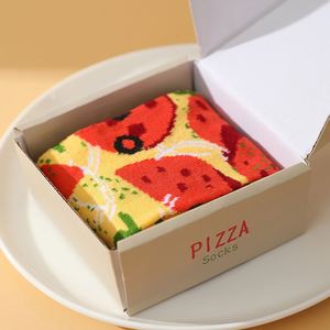 بيتزا مريحة جيدة التهوية جديدة غريبة هدية الجوارب زوج لعيد الحب عيد الهالويون مع طاقم طول الشعار على الكفة - Product Image 3