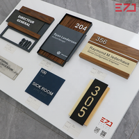 Plaques de porte de bureau personnalisées CNC Ezd, numéros de porte, plaques nominatives, numéros de maison, signalétique de toilettes