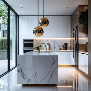 Muebles de Cocina Modulares Americanos Personalizados 2025, Diseño Moderno, Laca Mate, Listos para Armar - Product Image 3