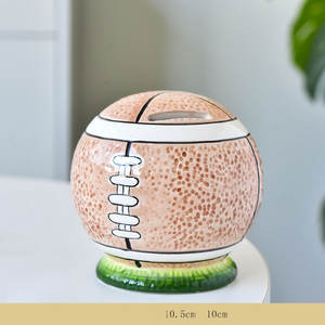 Salvadanaio in Ceramica a Forma di Pallone da Calcio, Personalizzabile, Regalo Sportivo, Fornitore all'Ingrosso OEM, Salvadanaio per Bambini e Adulti - Product Image 3