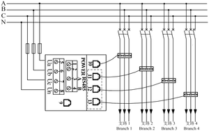 Yada DTSD3366M-4-W1 CE chứng nhận <span class=keywords><strong>3</strong></span> giai đoạn 4 dây kỹ thuật số thông minh Điện <span class=keywords><strong>LCD</strong></span> RS485 Din Rail AC 220V 380V năng lượng mét - Product Image 4
