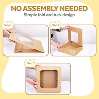 Gift Kraft Drawer French Fries Takeaway Food Cookies Corrugated Paper Box Packaging with Window