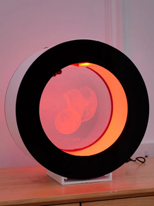 Réservoir de méduses en acrylique blanc et noir de bureau 8L/18L/50L petit Aquarium cadeau de ménage Aquarium rond Aquarium créatif Aquari - Product Image 5