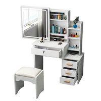 Table de maquillage à miroir et tiroirs, design personnalisé, très vendue