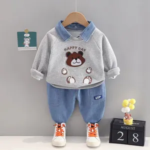 Baby Long Sleeve Two-Piece Set Children's Clothing for Girls 1-4 Years Spring and Autumn New Cartoon Leisure Sports