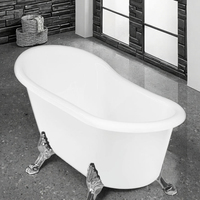 Baignoire à remous de luxe au design moderne sur pied, capacité pour 1 personne, baignoire surdimensionnée de massage intérieur en céramique à vendre