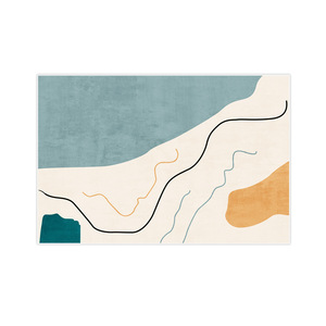 Tapis moderne abstrait rectangulaire en fibre de polyester, antidérapant, décoration de la maison, tapis pour salon et chambre à coucher H 504 5 - Product Image 1
