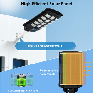 Farola impermeable al aire libre IP65 Smd ABS 400W 500W 800W farola solar Led todo en uno integrada - Product Image 4