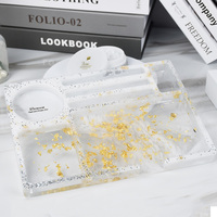 Grand plateau roulant, boîte à cigarettes à broyer soi-même, plateau à maquillage, moules en résine époxy silicone pour le moulage