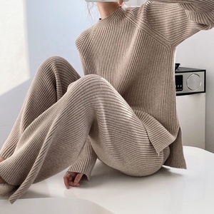 <span class=keywords><strong>Ensemble</strong></span> <span class=keywords><strong>de</strong></span> deux pièces en tricot personnalisé pour l'automne et l'hiver, <span class=keywords><strong>ensemble</strong></span> <span class=keywords><strong>de</strong></span> pyjama long à manches longues, <span class=keywords><strong>ensemble</strong></span> <span class=keywords><strong>de</strong></span> <span class=keywords><strong>pantalon</strong></span> en tricot pour femmes - Product Image 1
