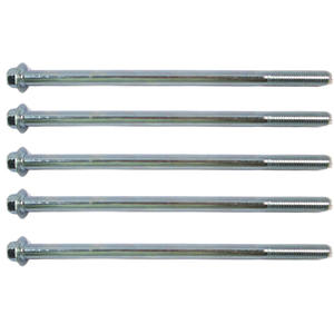 Fixations pour machines agricoles M8*160, plaqué zinc bleu-blanc, 10 paires de boulons à tête fraisée plate et boulons à bride hexagonale pour - Product Image 1