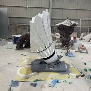 Custom Made Large Outdoor Fiberglass <b>Badminton</b> Sculpture Realistic Shuttlecock Decoration Floor Mount Landscape Ornament Statue - Product Image 2