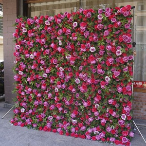 Cross-Border <b>Artificial</b> <b>Flower</b> Wall <b>Artificial</b> Rose Floral Backdrop for Wedding Decoration - Product Image 2