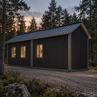 Maisonnette triangulaire portable pour une vie familiale moderne avec une chambre à coucher – Casas Contenedor Para Vida Familiar