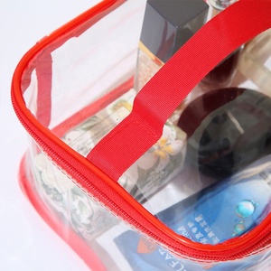 Pochette transparente pour la beauté, article bon marché pour la vie quotidienne, trousse de maquillage, sacs cosmétiques imperméables en PVC pour femmes - Product Image 3