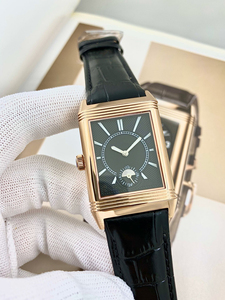 Hoge Kwaliteit Luxe Horloge 5a Reverso Waterdicht Dubbelzijdig Dual Time Zone Automatisch Mechanisch Horloge Square Horloge - Product Image 5