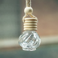 Vente chaude 9ml Epmty verre voiture bouteille de parfum désodorisant diffuseur bouteille en verre voiture parfum pendentif