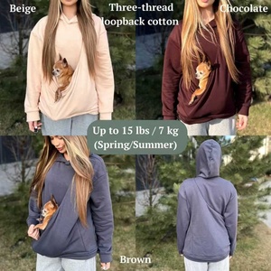 Biểu Tượng Tùy Chỉnh Túi Lớn Mùa Đông Ấm Áp Lông Cừu Sang Trọng Kangaroo Con Chó Mẹ Áo Áo Thun Áo Hoodie Áo Len Quần Áo Cho Thực Vật Nuôi - Product Image 2