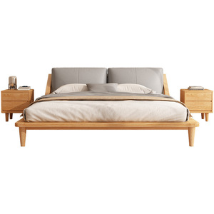 Cama de Plataforma Minimalista de Madera de Fresno de 1.8M con Cabecera Suave, Estilo Nórdico, Cama Doble para Dormitorio Principal - Product Image 3