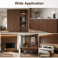 Panneau MDF mélaminé à grain de bois résistant au feu et à l'humidité pour usage hôtelier avec installation sur site