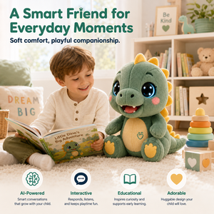 Peluche interactive 4G IA en forme de dinosaure pour enfants, apprentissage sans écran, soutien émotionnel - Product Image 4